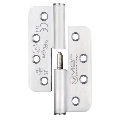 Grade 14 - Lift Off Hinge Stainless Steel - Radius - 102x 76 x 3.4mm - Left Hand - Pair