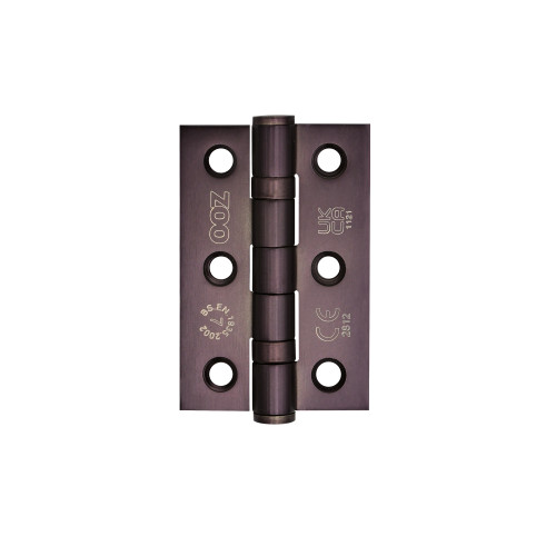 Grade 7 - 76mm x 50mm x 2mm Hinge - Ball Bearing UKCA/CE Etna Bronze