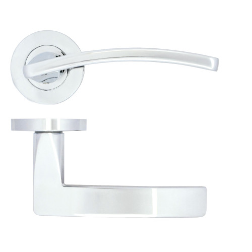 Toledo Lever on Rose Polished Chrome