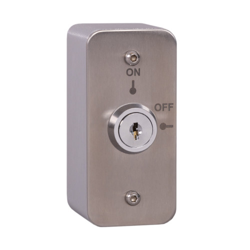 Architrave Stainless Steel On/Off Latching Key Switch with Aluminium Extrusion