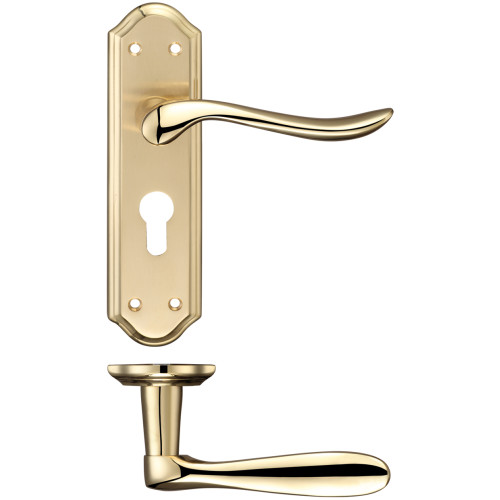 Lincoln Lever Euro Lock (47.5mm c/c) Furniture 180 x 48mm