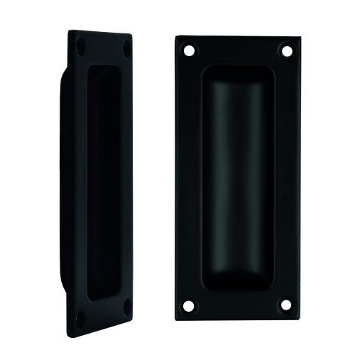 Flush Pull - 102 x 45mm 13mm Depth - Matt Black