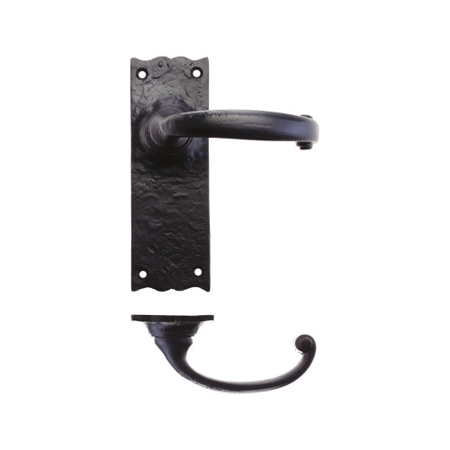 Traditional Lever on Latch Backplate - 6"