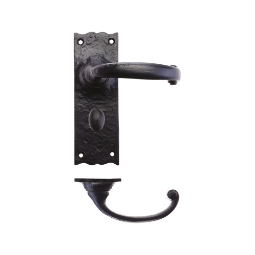 Traditional Lever on Bathroom Backplate - 6"