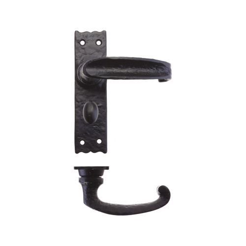 Traditional Slimline Thumb Lever on Bathroom Backplate -