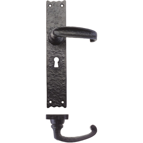 Traditional Lever on Lock Long Backplate - 10"