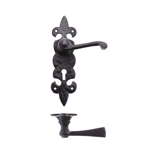 Lever on Fleur de Lys Lock Backplate