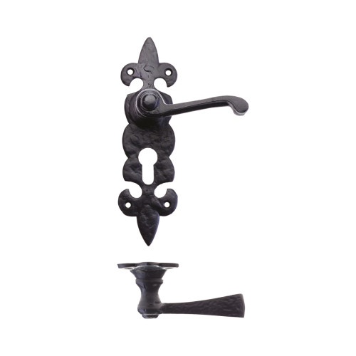 Lever on Fleur de Lys Euro Backplate