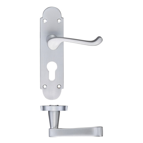 Project Oxford Lever on Europrofile Lock Backplate - 168mm x 42mm