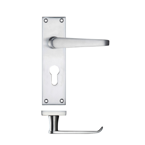 Project Victorian Flat Lever on Europrofile Lock Backplate 150 x 40mm
