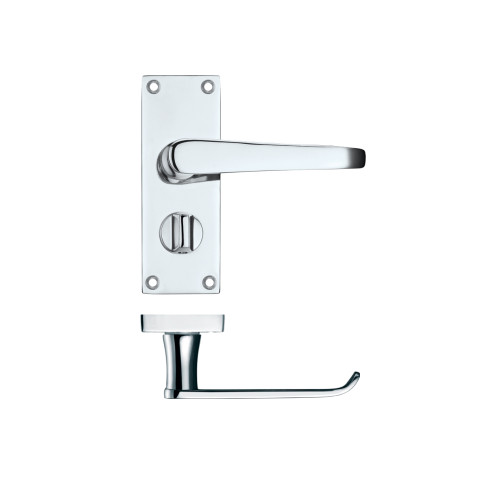 Project Victorian flat lever on privacy backplate - 114 x 40mm