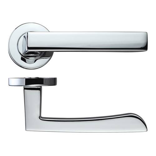 Mensa Lever on Round Rose - Polished Chrome