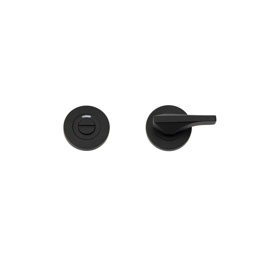 Accessible Turn & Indicator Release - Round Rose - Powder Coated Black