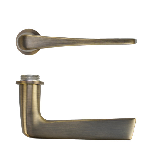 Zoo Hardware Como Lever on Round Mini Rose
