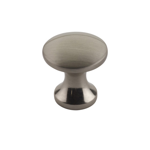 Round Cabinet knob 24.2mm Dia. Brushed Nickel Finish