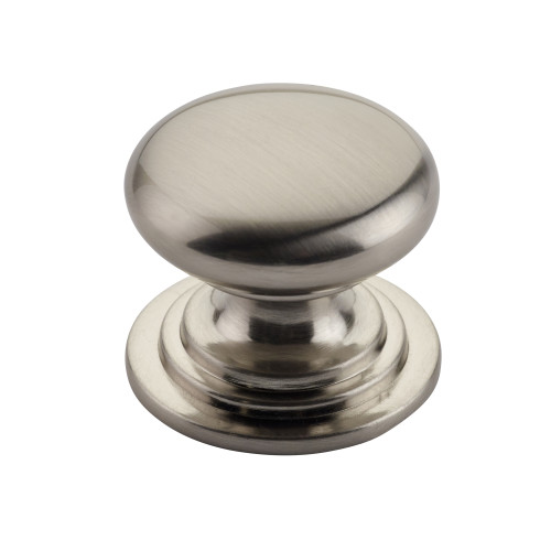 Round Cabinet knob 37mm Dia. Brushed Nickel Finish