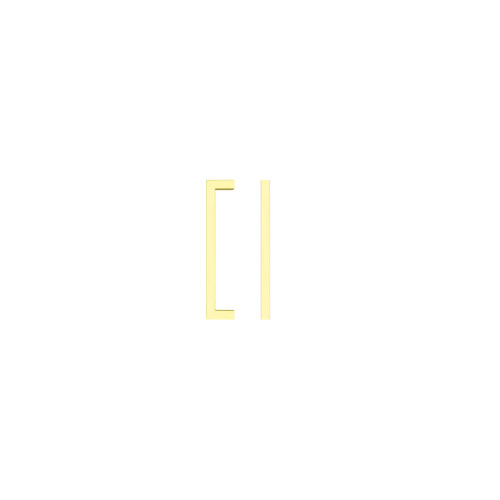 Square Block Cabinet handle 128mm CTC Brushed Gold Finish