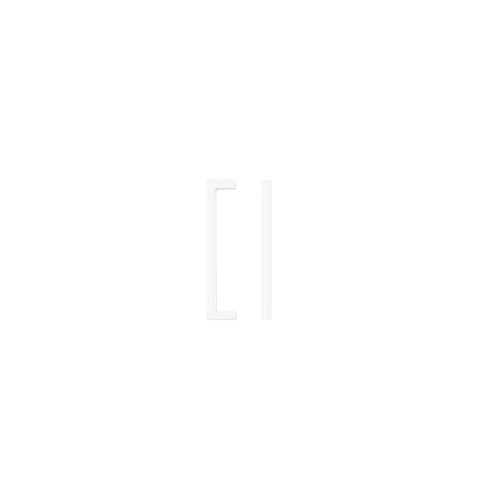 Square Block Cabinet handle 128mm CTC Matt White Finish