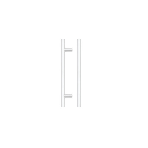 T Bar Cabinet handle 128mm CTC, 188mm Total length Matt White Finish