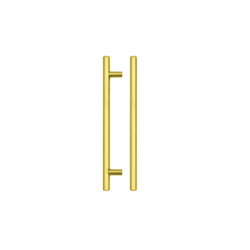 T Bar Cabinet handle 160mm CTC, 220mm Total length Brushed Gold Finish