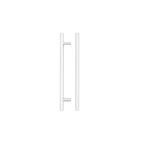 T Bar Cabinet handle 160mm CTC, 220mm Total length Matt White Finish