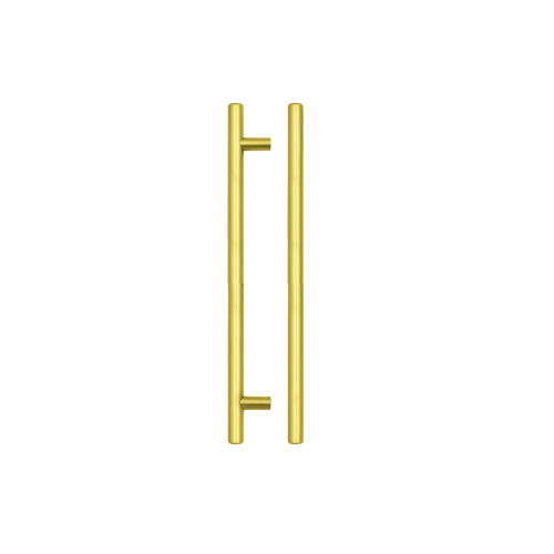 T Bar Cabinet handle 192mm CTC, 252mm Total length Brushed Gold Finish