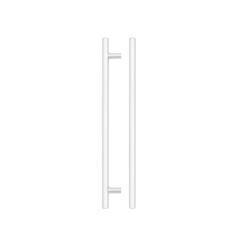T Bar Cabinet handle 224mm CTC, 284mm Total length Matt White Finish