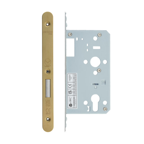 2 Piece - DIN euro deadlock - backset 60mm - radius