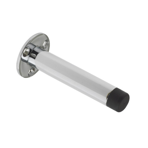 Door Stop - Cylinder with Rose 90mm - Face Fix