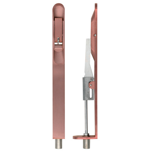 Lever Action Flush Bolt - Radius 20 x 200mm Tuscan Rose Gold