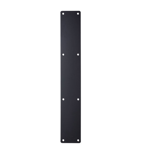 Finger Plate - Blank (Rounded Corner) 75mm x 475mm - Powder Coated Matt Black