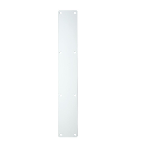 Finger Plate - Blank (Rounded Corner) 75mm x 475mm - Powder Coated Matt White