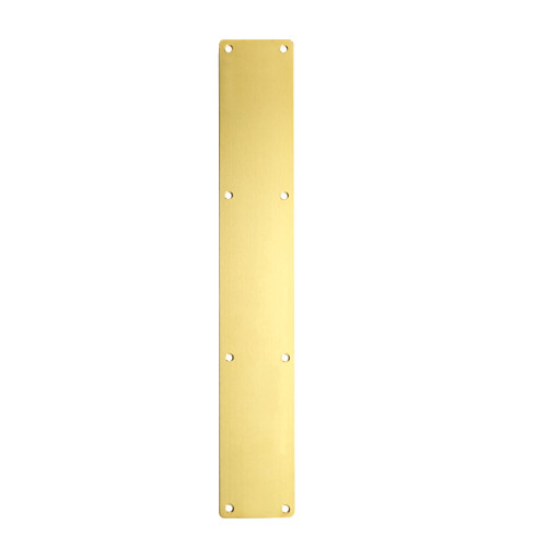 Finger Plate - Blank (Rounded Corner) 75mm x 475mm - Rosso - Satin Brass