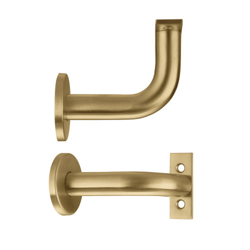 Handrail Bracket - Favo Satin Brass