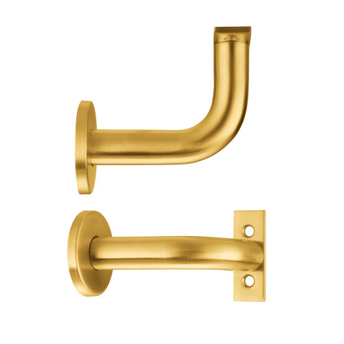 Handrail Bracket - PVD Satin Brass