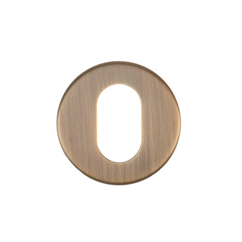 Oval Profile Escutcheon - 52mm Dia - Grade 201 - Antique Brass