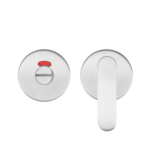 Accessible Peanut Turn and Release with Indicator complete with Escutcheons - Grade 201