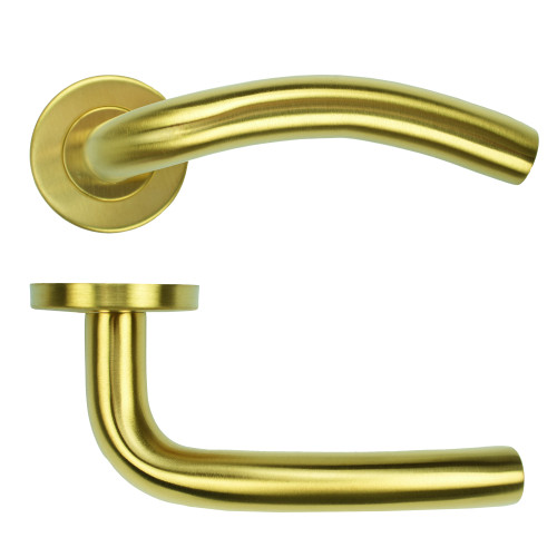 19mm Arched Lever on Round Rose 52mm x 8mm Push-on Rose - BS EN 1906 Grade 3 - Grade 201