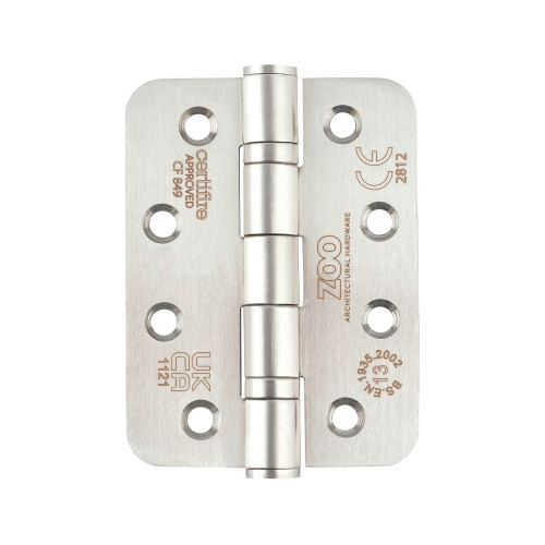 Grade 13 Ball Bearing Hinge Stainless Steel Radius - Grade 201 -102 x 76 x 3mm - Pair and a half