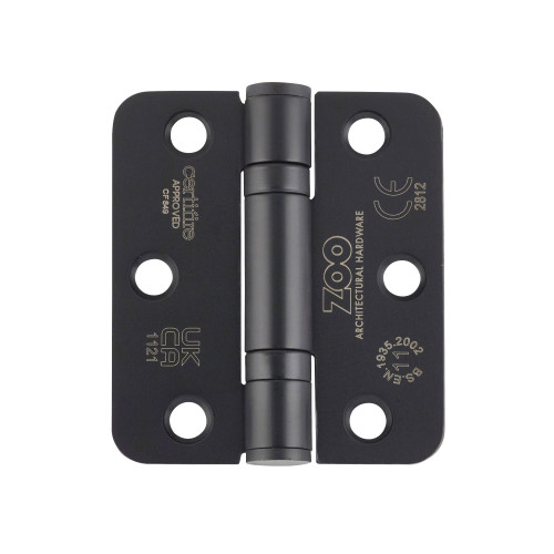 Zoo Hardware Grade 11 Bearing Radius Hinge - Matt Black