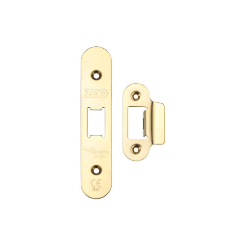 Spare Acc Pk for UK Flat Latch - contains Radius Forend, Strike and Fixing Screws