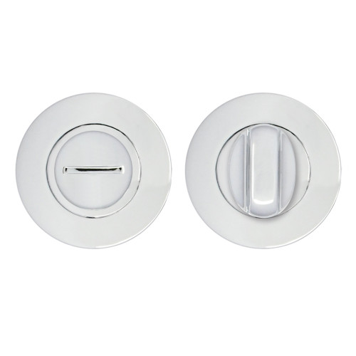 Zoo Hardware Stanza Turn & Release on Round Rose &acirc; 50mm Dia. - Polished Chrome