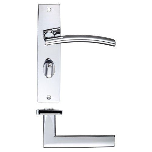 Amalfi lever on bathroom backplate
