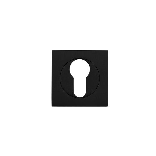 Zoo Hardware Stanza Square Euro Profile Escutcheon - Oscuro Matt Black