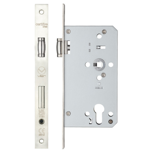 Roller din euro sashlock - 72mm c/c - backset 60mm