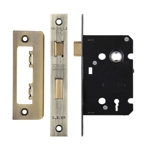 3 Lever Sash Lock 2.5" - smaller case