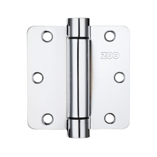 Spring Hinge Plus Slave Pack - Radius - 3.5"x3.5"x2.5 - Polished Chrome (Contains 2 Spring and 1 Unsprung Hinge)