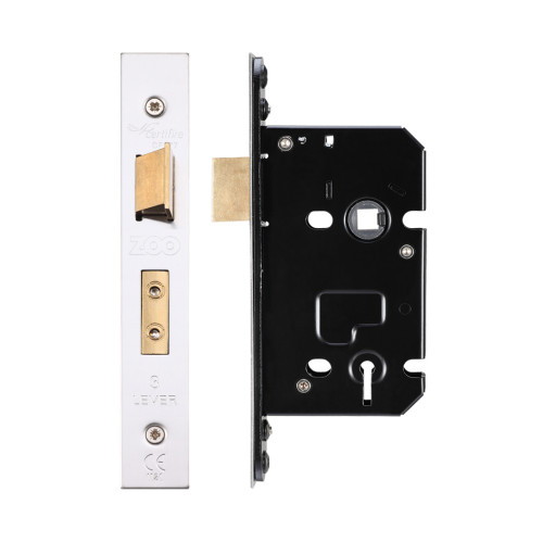 3 Lever Sash Lock - 64mm C/W Stainless Steel Forend and Strike