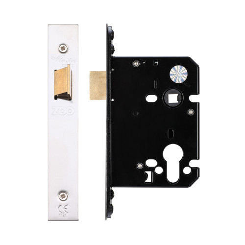 Upright Latch - 76mm C/W Stainless Steel Forend and Strike