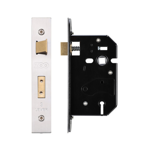 3 Lever Replacement SashLock - 64mm c/w Stainless Steel Forend and Strike - Keyed Alike 330